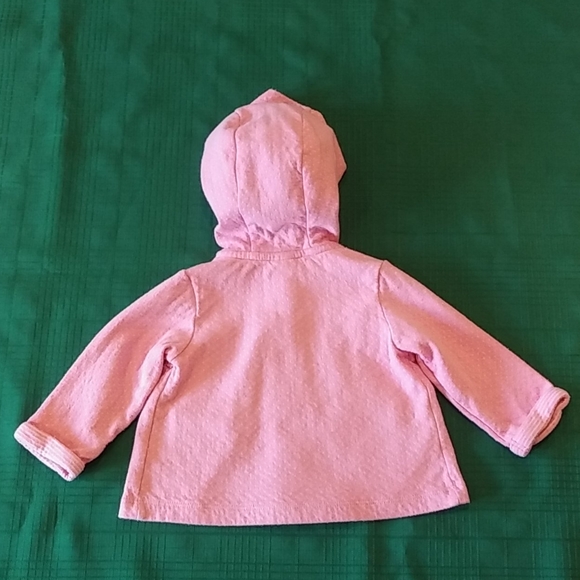 Carter's Girls Pink Hooded Sweater - Picture 4 of 8